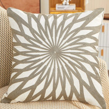 Load image into Gallery viewer, Add a cheerful touch to your nursery with this Embroidered Floral Pillow Cover! Crafted with a blend of luxury materials, this stylish and comfortable cover features a modern floral embroidery for an extra splash of happiness. Decorate your children&#39;s bedroom with this unique soft and cozy pillow cover!  Size: 17.71. x 17.71 inches (45cm x 45cm) Material: Cotton and Polyester
