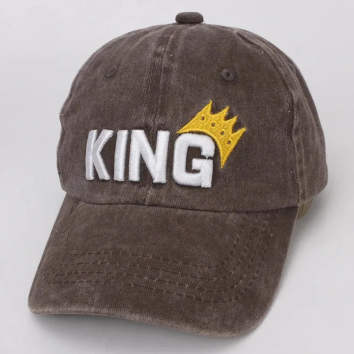 Experience greatness with our King Baseball Caps, designed for kids ages 3 to 6 years old! Get ready to hit the field in style and comfort with our multiple color options. With each cap, your child will feel like a king on the diamond, inspiring confidence and a love for the game. Don't miss out on this must-have accessory for your little athlete!