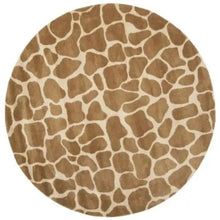 Load image into Gallery viewer, Bring a cheerful touch to your little one&#39;s playroom with this soft and durable polyester giraffe rug! Its vibrant modern look will light up the room - and both you and your kids will love the cozy comfort of its polyester fibers beneath your feet!   SIZES 31.49 x 31.49 inches (80cm x 80cm) | 2.62ft. X 2.62ft.  39.37. x 39.37 inches (100cm x 100cm) | 3.28ft. x 3.28ft. 47.24 x 47.24 inches (120cm x 120cm) | 3.93ft. x 3.93ft. 55.11 x 55.11 inches (140cm x 140cm) | 4.59ft. x 4.59ft.
