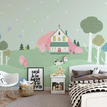 Load image into Gallery viewer, Decorate your teen&#39;s bedroom in style with this beautiful farmhouse mural. This mural is crafted with extra thick paint that won&#39;t suffer from static, water, mold, or fire damage. Its natural and formaldehyde-free design is not only safe but also environmentally friendly. Requires wallpaper glue-paste for installation (not included). Time to make your kid&#39;s room unique and inspiring. 
