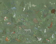 Load image into Gallery viewer, Make your child&#39;s room an enchanting adventure with this dreamy forest mural. Its extra-thick paint is highly durable, 100% safe, and fire, water, mold, and static-resistant, and its formaldehyde-free design is environmentally friendly. Get creative with colors and types and add wallpaper glue-paste for installation (not included). Now your kid&#39;s room can have the wow-factor!
