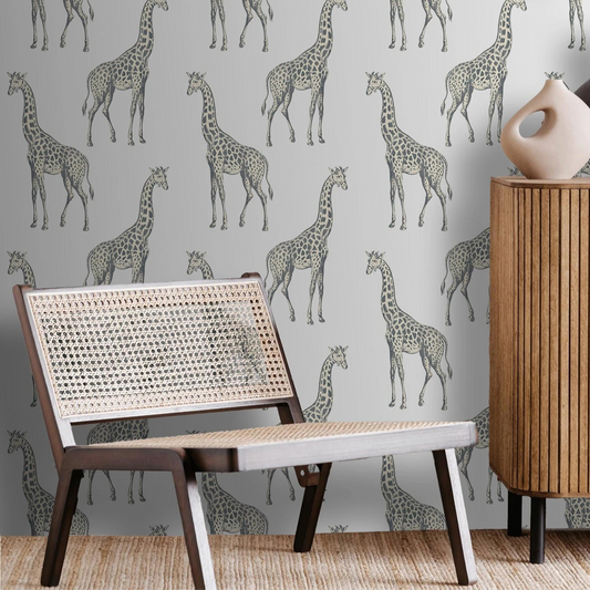 Add a touch of whimsy to your child's bedroom or playroom with our grey giraffe wallpaper. This unique wallpaper is waterproof, moisture-proof, mold-proof, and even sound-absorbing, making it the perfect choice for a fun and functional space. Get creative and transform your child's room with this special wallpaper today!