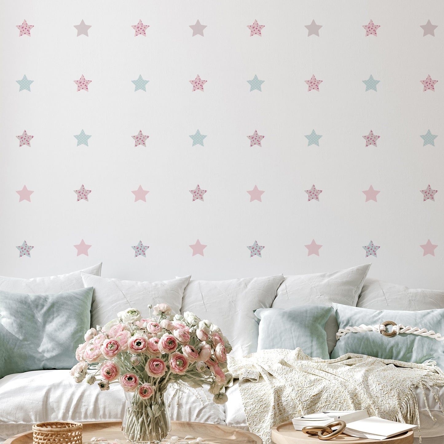 Add a touch of whimsy to any kid's room with this beautiful little stars wall decal! Made with eco-friendly PVC for a waterproof finish, these classic stars come in a variety of colors and are easy to apply - no tools needed! Just peel and stick for a bright and beautiful wall upgrade that will have your little ones amazed! Star size: 2.52 inches x 2.4 inches ( 6.4cm x 6.1cm). 6 stars on one Sheet. This package comes with 6 sheets. Total 36 stars. 