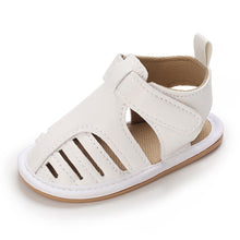 Load image into Gallery viewer, Give your baby&#39;s feet the royal treatment with beige baby sandals! Soft and flexible, these beautiful sandals come in an array of colors to suit any style. Offering baby-perfect fit and comfort, they provide extra stability and support their growing feet. Treat your baby to a touch of luxury with Milan Baby Sandals!  Upper Material: Cotton  Outsole Material: Rubber Heel Type: Flat 
