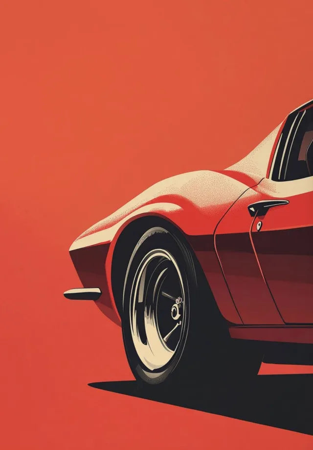 Vintage Classic Sports Car Art on Canvas
