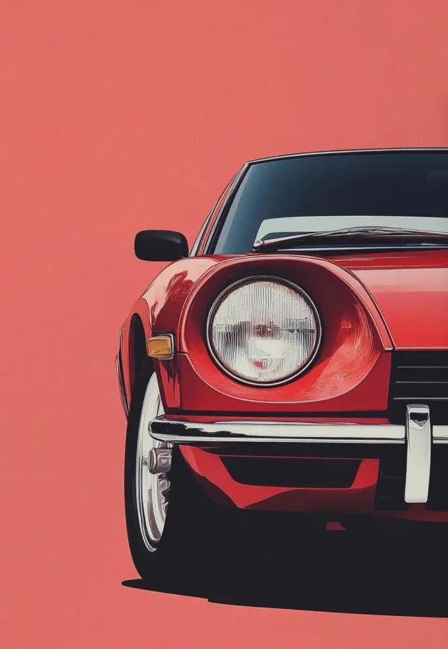 Vintage Classic Sports Car Art on Canvas