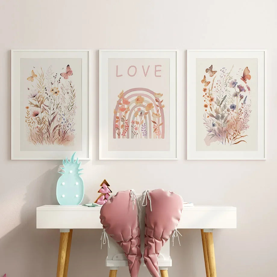 Immerse yourself in the exquisite beauty of our rainbow, butterfly and wild flower art pieces. Transport yourself to another time and place with the enduring fascination of these artworks