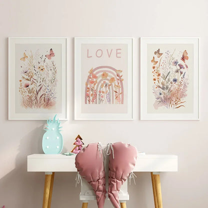 Immerse yourself in the exquisite beauty of our rainbow, butterfly and wild flower art pieces. Transport yourself to another time and place with the enduring fascination of these artworks