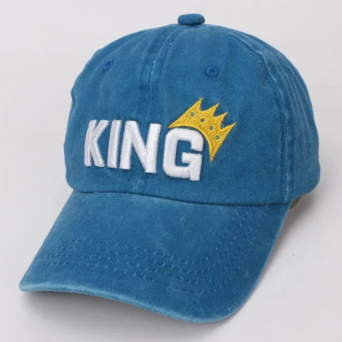 Experience greatness with our King Baseball Caps, designed for kids ages 3 to 6 years old! Get ready to hit the field in style and comfort with our multiple color options. With each cap, your child will feel like a king on the diamond, inspiring confidence and a love for the game. Don't miss out on this must-have accessory for your little athlete!