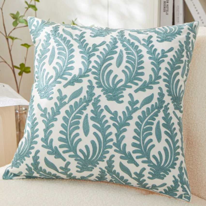 Our embroidery floral pillow cover is crafted with softness and comfort in mind, while the stylish embroidery adds a cheerful touch to brighten up any room. Add a unique accent to your child's bedroom today!  Size: 17.71. x 17.71 inches (45cm x 45cm) Material: Cotton and Polyester