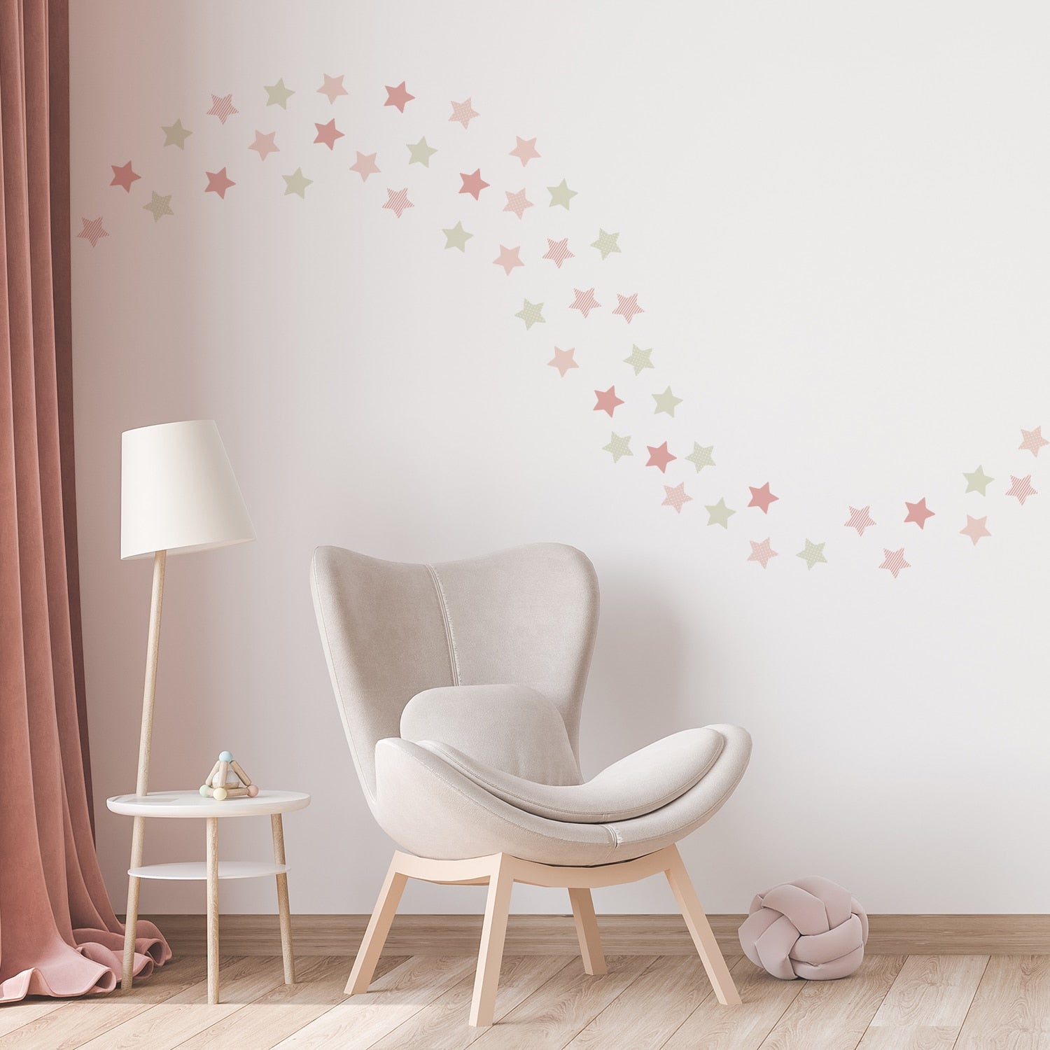 Add a touch of whimsy to any kid's room with this beautiful little stars wall decal! Made with eco-friendly PVC for a waterproof finish, these classic stars come in a variety of colors and are easy to apply - no tools needed! Just peel and stick for a bright and beautiful wall upgrade that will have your little ones amazed! Star size: 2.52 inches x 2.4 inches ( 6.4cm x 6.1cm). 6 stars on one Sheet. This package comes with 6 sheets. Total 36 stars. 