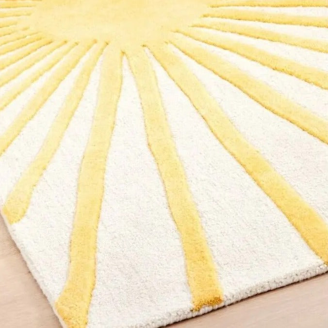 This sun rug offers a soft and plush feel perfect for kid's bedrooms. The 100% polyester fiber construction ensures it's exceptionally comfortable and durable. Choose from multiple sizes to find your perfect fit.   SIZES 23.62 x 35.43 inches (60cm x 90cm) | 1.96ft. x 2.95ft. 31.49 x 62.99 inches (80cm x 160cm) | 2.62ft. x 5.24ft. 39.37 x 47.24 inches (100cm x 120cm) | 3.28ft. x 3.93ft. 39.37 x 62.99 inches (100cm x 160cm) | 3.28ft. x 5.24ft. 