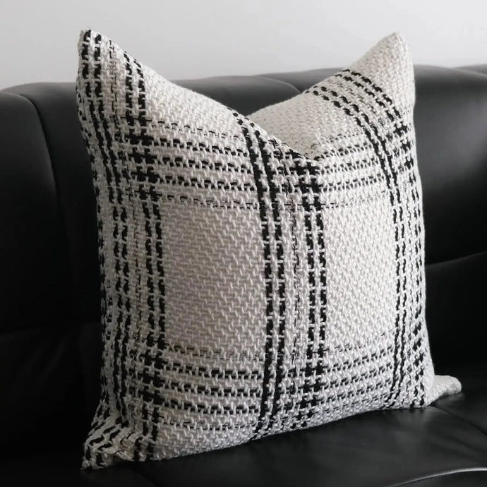 Looking for a little something to spruce up your kid's bedroom? Look no further than this white plaid pillow cover - handcrafted and woven to perfection! Made with a cozy blend of polyester and cotton. Pillow inserts not included.Sizes 17.75 x 17.75 inches (45 x 45cm). 11.81 x 19.68 inches (30 x 50cm). 19.68 x 19.68 inches (50 x 50cm) .