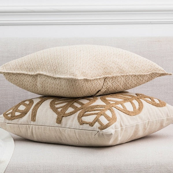 Add a touch of style and sophistication to your child's bedroom with this trendy taupe faux linen pillow cover! Super soft and comfy, it's great for cuddling up with your favorite book. Select from two colors and two shapes for a one-of-a-kind look that will make any space look oh-so-chic!  Size: 17.71. x 17.71 inches (45cm x 45cm)  Material: Cotton, Polyester