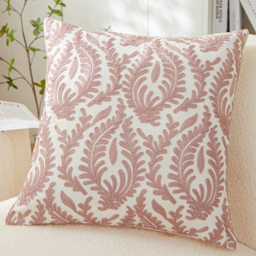 Our embroidery floral pillow cover is crafted with softness and comfort in mind, while the stylish embroidery adds a cheerful touch to brighten up any room. Add a unique accent to your child's bedroom today!  Size: 17.71. x 17.71 inches (45cm x 45cm) Material: Cotton and Polyester