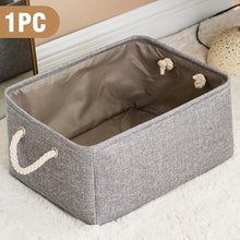 Load image into Gallery viewer, Organize your kids&#39; bedroom with style and ease! Our folding storage baskets offer a delightful pick of colors to choose from, including grey, blue, pink, white, and brown. Our strong fiberflax design provides a lasting storage solution perfect for any room.   Sizes:  Small: 12.20 x 8.26 x 5.11 inches (31cm x 21cm x 13cm) Medium: 14.56 x 10.62 x 6.29 inches (37cm x 27cm x 16cm) Large: 16.14 x 12.20 x 7.49 inches (41cm x 31cm x 19cm)
