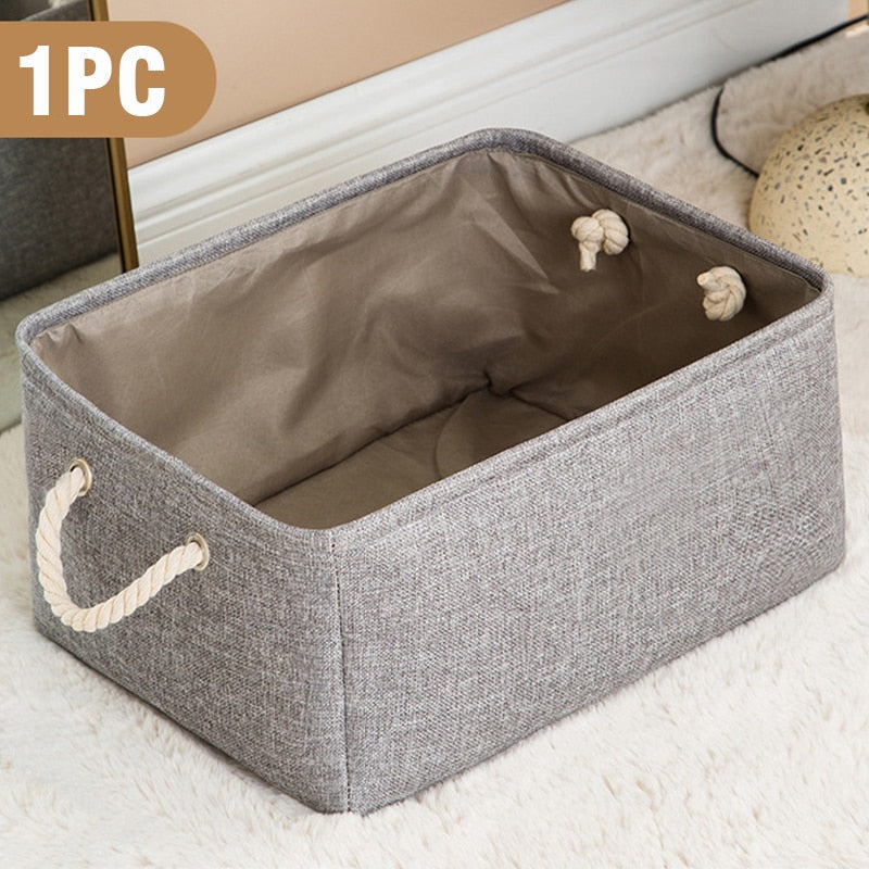 Organize your kids' bedroom with style and ease! Our folding storage baskets offer a delightful pick of colors to choose from, including grey, blue, pink, white, and brown. Our strong fiberflax design provides a lasting storage solution perfect for any room.   Sizes:  Small: 12.20 x 8.26 x 5.11 inches (31cm x 21cm x 13cm) Medium: 14.56 x 10.62 x 6.29 inches (37cm x 27cm x 16cm) Large: 16.14 x 12.20 x 7.49 inches (41cm x 31cm x 19cm)