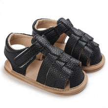 Load image into Gallery viewer, Let your little one embrace summer days in style! Our beach brown sandals for babies and tots offer a perfect balance of comfort and fun, and come in a range of beautiful colors. Put a smile on your baby&#39;s face! Upper Material: Cotton  Outsole Material: Rubber Heel Type: Flat 
