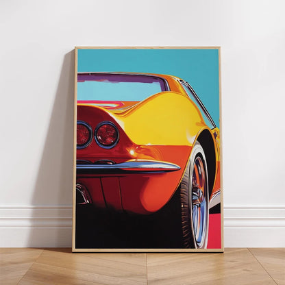 Vintage Classic Sports Car Art on Canvas