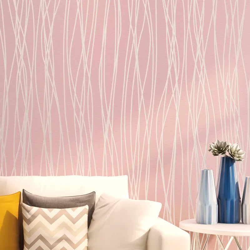 Spruce up your teenage room with this stripe wallpaper! Featuring seven colors, including grey, white, amethyst, teal, green, yellow and brown, it's an easy and stylish way to redecorate. Made of waterproof and formaldehyde-free vinyl, it's easy to install and removable, providing a fireproof, mildew- and moisture-resistant finish. Redesign your teen's bedroom with this eye-catching wallpaper.