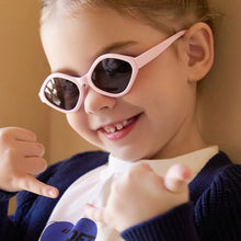 Load image into Gallery viewer, The perfect pair of sunglasses for the little ones in your life - these polarized UV400 sun glasses are flexible, anti-reflective, and come in multiple colors including a vibrant pink. Designed in a retro diamond shape, your child will be stylish and protected from the sun&#39;s harmful rays.
