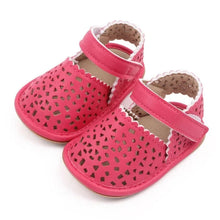 Load image into Gallery viewer, There&#39;s nothing cuter than watching your little one take their first steps in our Barcelona Baby Sandals! Available in magenta, white, brown, and black, these non-slip casual shoes feature soft soles for maximum comfort and support. Perfect for little explorers on the go, you can trust that our sandals will keep your baby&#39;s precious feet safe and comfy all day long. Give them the gift of style and functionality with our versatile Barcelona Baby Sandals!&nbsp;
