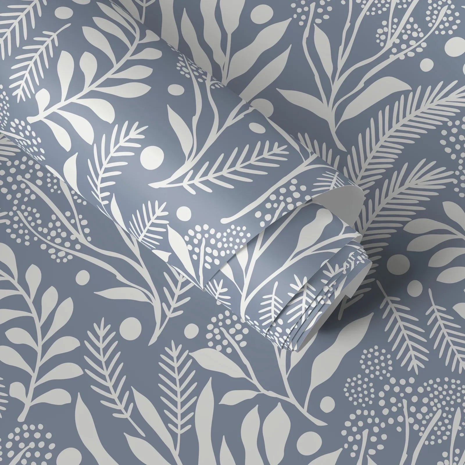 Experience the magic of our Blue Vintage Leaves Wallpaper in your children's bedroom or playroom. Waterproof, moisture-proof, mold-proof, and sound-absorbing for a durable and functional addition to any space!