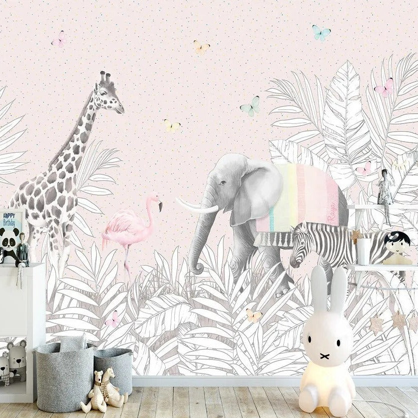 Pink Jungle Mural