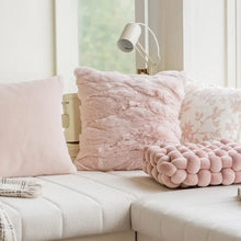 Load image into Gallery viewer, Indulge in the adorably charming French Pink Plush Pillow Cases, available in multiple designs! Perfect for your children&#39;s bedrooms, these pillow covers are sure to bring joy and comfort. Choose from 3 delightful options to add a touch of cuteness to any room. Pillow inserts not included.
