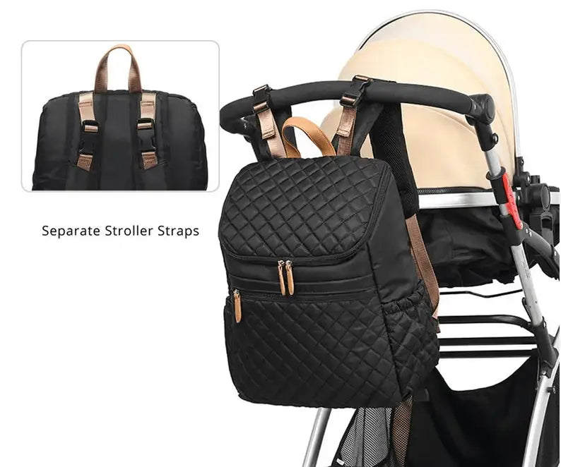 This diaper backpack combines style and quality for optimal functionality and comfort for your baby. Functional and comfortable, this backpack blends style and quality to cater to the needs of you and your baby.