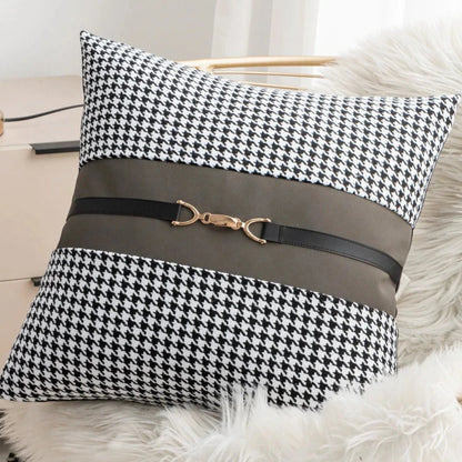 Make your kid's bedroom or playroom feel cozy and stylish with our beautiful grey houndstooth pillowcase. It's the perfect addition to any space, adding comfort and sophistication to your little one's room. Transform your child's space into a cozy haven with our high-quality pillowcase. Order now and give the gift of ultimate coziness to your child's room!