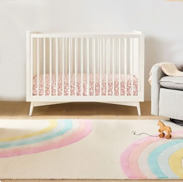 Brighten any room with this plush fluffy rainbow rug. Its vibrant colors and soft texture make it a perfect addition to your child's bedroom or nursery. It is available in multiple sizes, making it easy to choose the perfect fit for your space.   SIZES 23.62 x 35.43 inches (60cm x 90cm) | 1.96ft. x 2.95ft. 31.49 x 62.99 inches (80cm x 160cm) | 2.62ft. x 5.24ft. 39.37 x 47.24 inches (100cm x 120cm) | 3.28ft. x 3.93ft. 39.37 x 62.99 inches (100cm x 160cm) | 3.28ft. x 5.24ft.