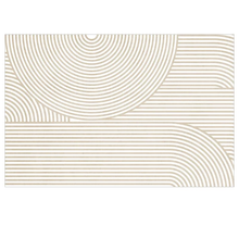 Load image into Gallery viewer, This taupe geometric rug is the perfect option for your child&#39;s bedroom. Made from high-quality polyester, it&#39;s designed to last while providing a modern, minimalistic aesthetic. Soft yet durable, it comes in multiple colors and is easy to clean, making it ideal for your kid&#39;s bedroom.
