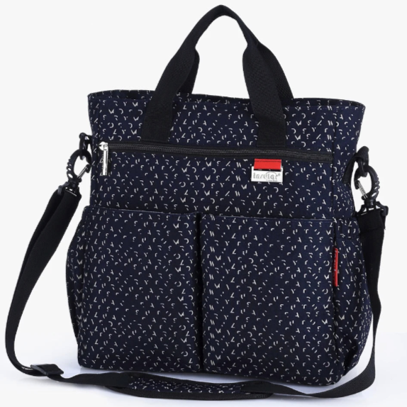 This Multifunctional Navy Diaper Bag boasts a waterproof design and is perfect for busy moms who need to quickly change their baby's clothes or diapers. It is also suitable for nursing and has multiple compartments for efficient organization.