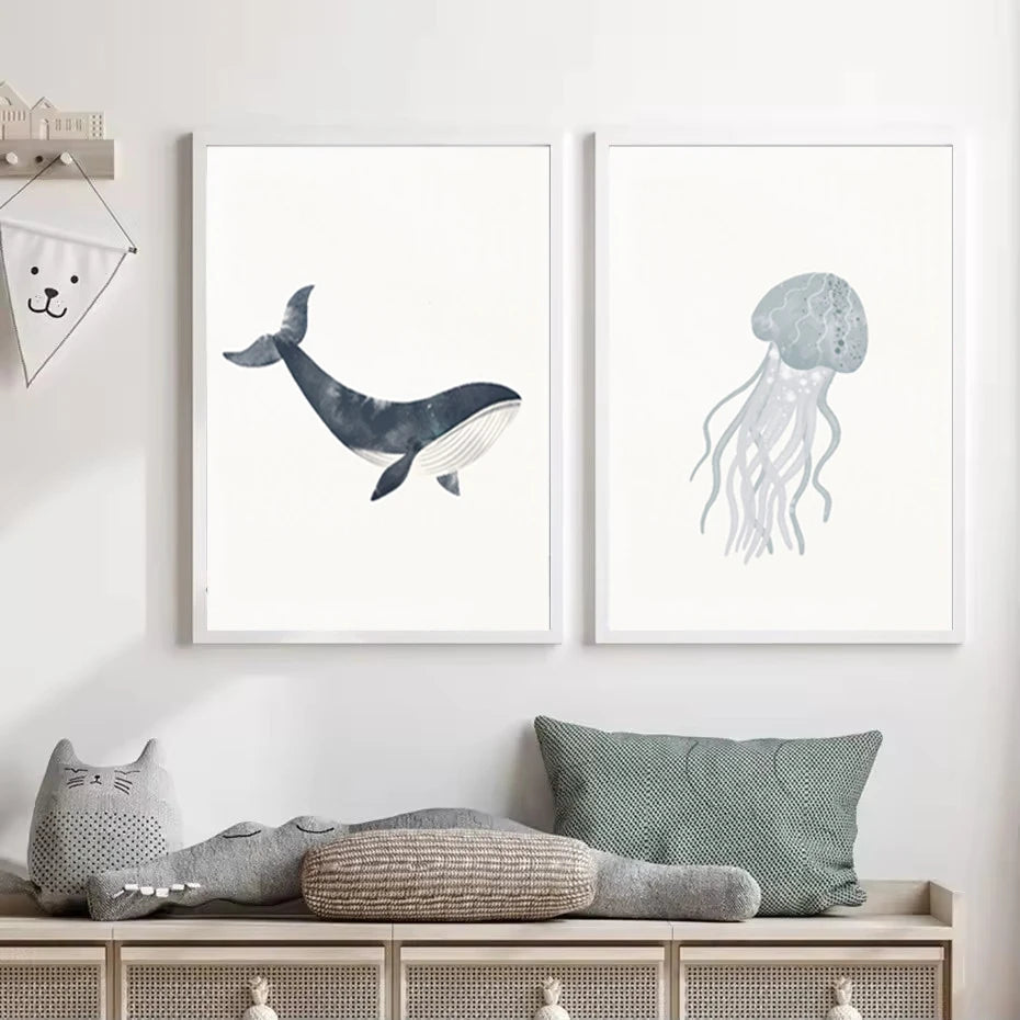 Spruce up your kid's bedroom or playroom with our selection of marine creatures' artwork on canvas! Choose from various sizes and mix and match to make an original display. Just a heads up, the frames aren't included (but the awesome factor definitely is!).