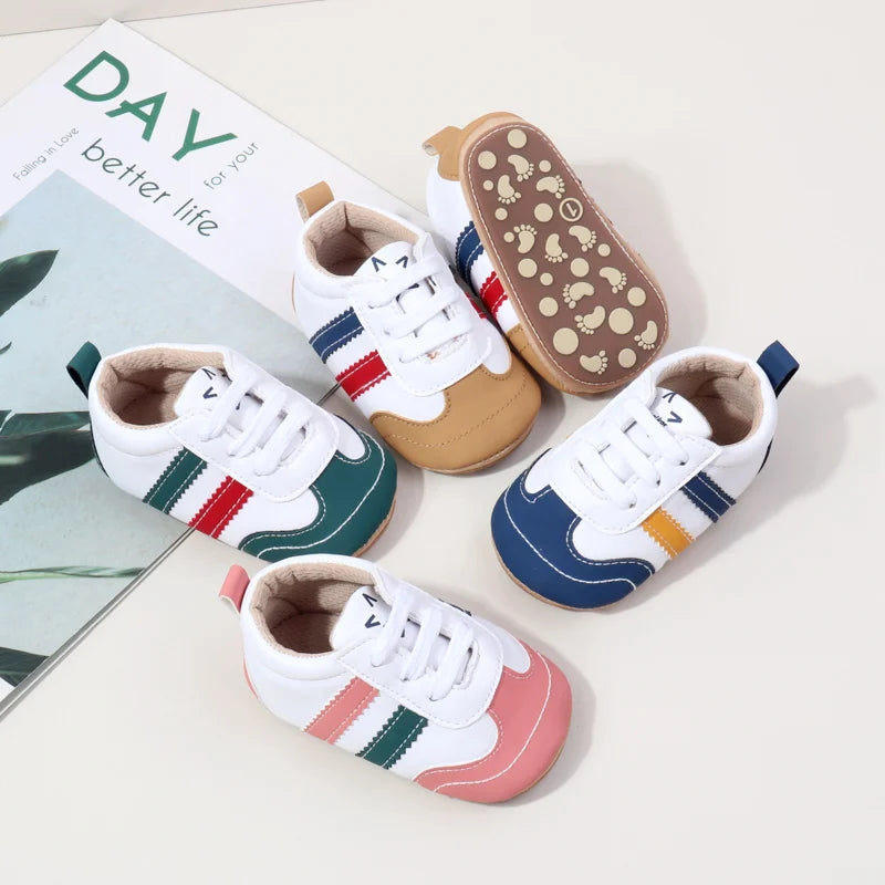Designed with expert precision, these baby sneakers are crafted to fit children aged newborn through 18 months old with ultimate comfort and style.