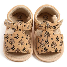 Load image into Gallery viewer, Made with soft materials and designed especially for newborns to 18 month olds, they are the perfect addition to any baby&#39;s wardrobe. Your little one will look and feel great while wearing these sandals, and you&#39;ll love the convenience of finding a quality pair of shoes that will grow with them. Don&#39;t miss out on giving your baby the best sandals for their growing feet!
