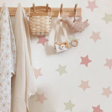 Load image into Gallery viewer, Add a touch of whimsy to any kid&#39;s room with this beautiful little stars wall decal! Made with eco-friendly PVC for a waterproof finish, these classic stars come in a variety of colors and are easy to apply - no tools needed! Just peel and stick for a bright and beautiful wall upgrade that will have your little ones amazed! Star size: 2.52 inches x 2.4 inches ( 6.4cm x 6.1cm). 6 stars on one Sheet. This package comes with 6 sheets. Total 36 stars. 
