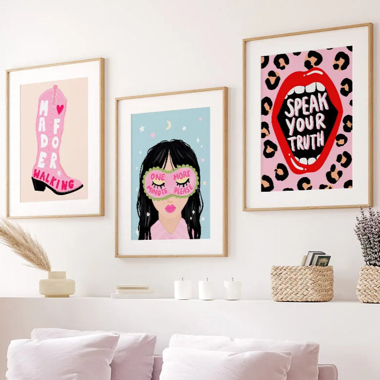 Bring some cute teenage bedroom vibes to your kid's walls with this amazing art on canvas. Instantly transform your child's room into a dreamy paradise!