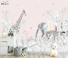 Load image into Gallery viewer, Pink Jungle Mural

