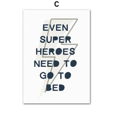 Load image into Gallery viewer, Get your kids&#39; spaces superhero-ready with these amazing canvas art prints! Transform your kids&#39; room into a superhero haven with these super cool prints. (Capes and tights not included, but your little ones will feel like they have superpowers with these hanging on their walls!)
