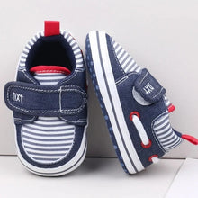 Load image into Gallery viewer, Your little one will be the most stylish walker on the block with these adorable sneakers! Built with a non-slip cotton sole, these shoes are perfect for those first steps and will keep your little rascal safe and secure. Give your child the best start with these fashionable and functional shoes.
