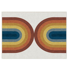 Load image into Gallery viewer, Make your kid&#39;s room smile with this awesome Retro Rainbow Rug! Bring some playful colors and comfort with its plush polyester and stand out from the crowd with this groovy throwback style. The perfect addition to any bedroom or nursery!  Sizes:   15.74 x 23.62 inches (40cm x 60cm)  23.62 x 35.43 inches (60cm x 90cm)  39.37 x 47.42 inches (100cm x 120cm)  39.37 x 62.99 inches (100cm x 160cm)
