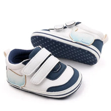 Load image into Gallery viewer, Non-slip casual shoes with soft soles. Introduce your little one to the joys of walking with our Sporty Baby Sneakers! Made for newborns to 18 months, these sneakers are perfect for first-time walkers. With non-slip soles and a comfortable fit, they provide both safety and style. Let your baby take their first steps in confidence with our Sporty Baby Sneakers
