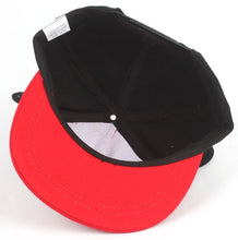 Load image into Gallery viewer, Mickey Mouse baseball hat in black or red for kids ages 18 months to 6 years. Choose an open or solid back.  Strap Type: Adjustable. Material: Cotton. Size: 19.68 - 21.25 inches ( 50cm-54cm).
