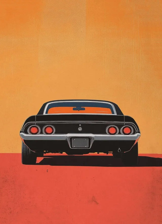 Vintage Classic Sports Car Art on Canvas