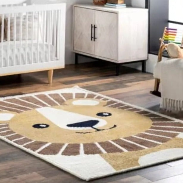 Transform any room into an oasis of lion-y luxury with this cozy and cuddly Fluffy Lion Rug! Crafted from polyester fiber and plush to the touch, it'll make your kid's bedroom the envy of the pride. Soft, skin-friendly, and easy to clean - you'll love this rug roarin' good time!   Sizes: 15.74 x 23.62 inches (40cm x 60cm) 23.62 x 35.43 inches (60cm x 90cm) 31.49 x 62.99 inches (80cm x 160cm) 39.37 x 62.99 inches (100cm x 120cm) 39.37 x 62.99 inches (100cm x 160cm)