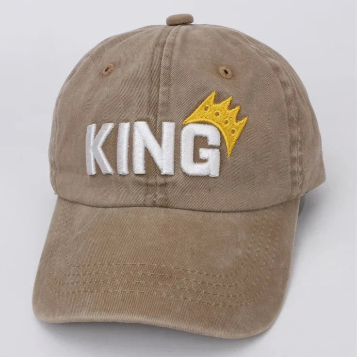 Experience greatness with our King Baseball Caps, designed for kids ages 3 to 6 years old! Get ready to hit the field in style and comfort with our multiple color options. With each cap, your child will feel like a king on the diamond, inspiring confidence and a love for the game. Don't miss out on this must-have accessory for your little athlete!