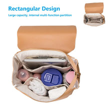 Load image into Gallery viewer, Transform into a stylish mom with this khaki diaper bag set, including a mummy bag, changing pad, coin purse, insulated pouch, and stroller strap. Convenience and elegance all in one!
