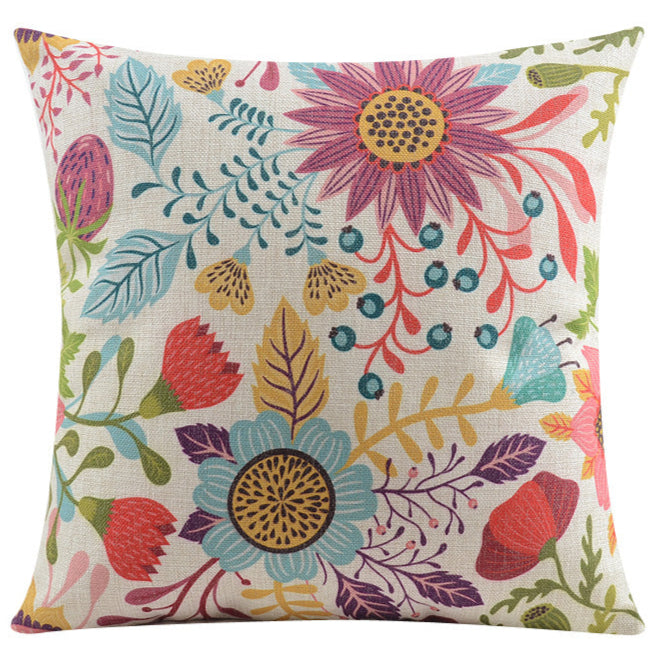 Get ready for the ultimate colorful explosion in your child's bedroom or playroom with this multi-colored floral pillow. You have the option of choosing either a pillowcase or a pillow with insert, and there are multiple sizes available to suit your needs. Get ready for some serious floral fun! (But not too serious, of course).